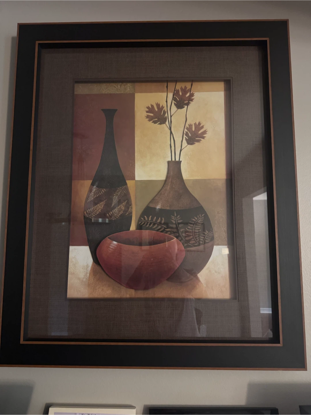 Framed Wall Art - Vases and Bowl