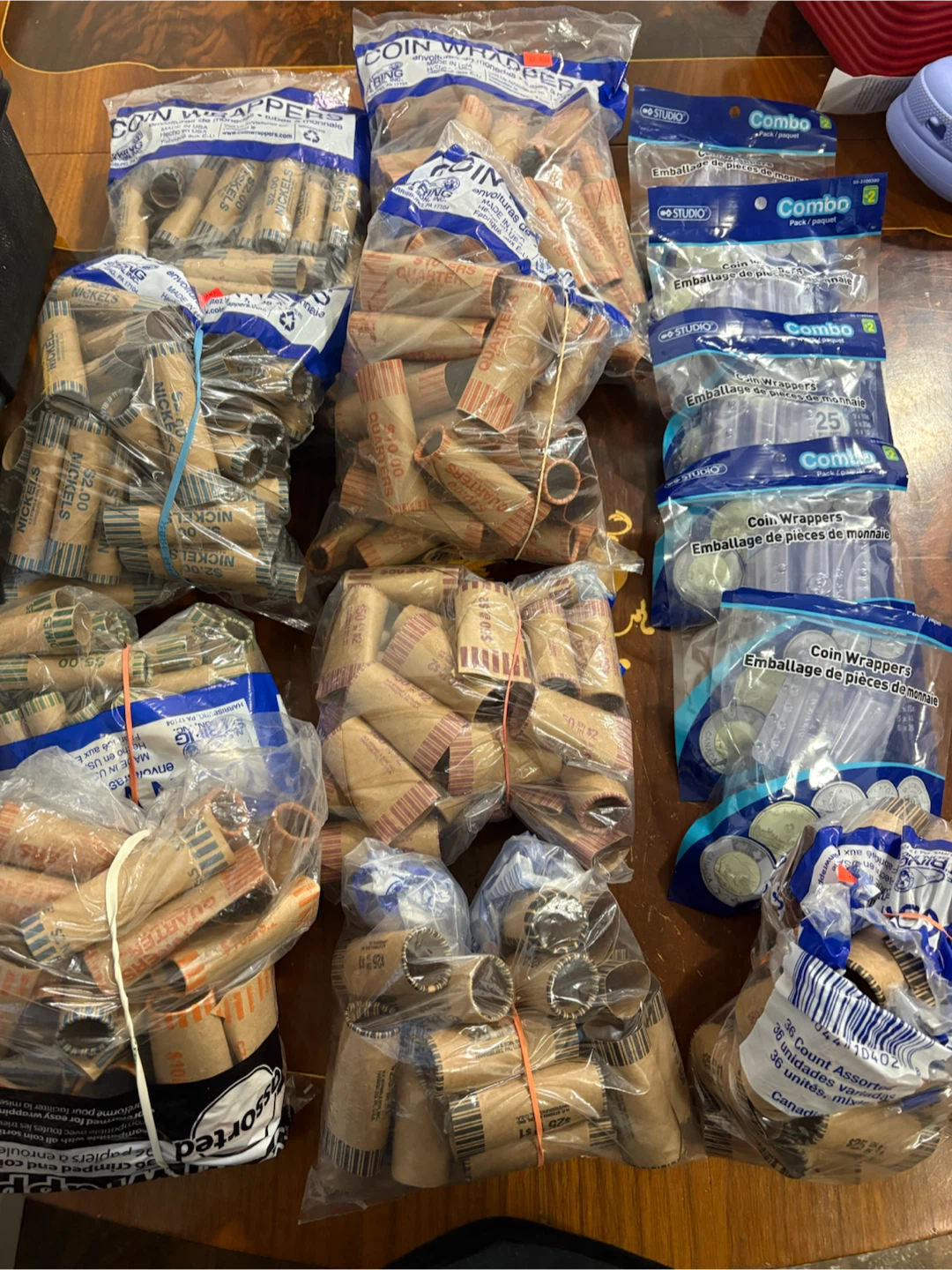 Bulk Coin Wrappers - $1, $2, 25c,10c,5c,1c (approx 300 pieces)