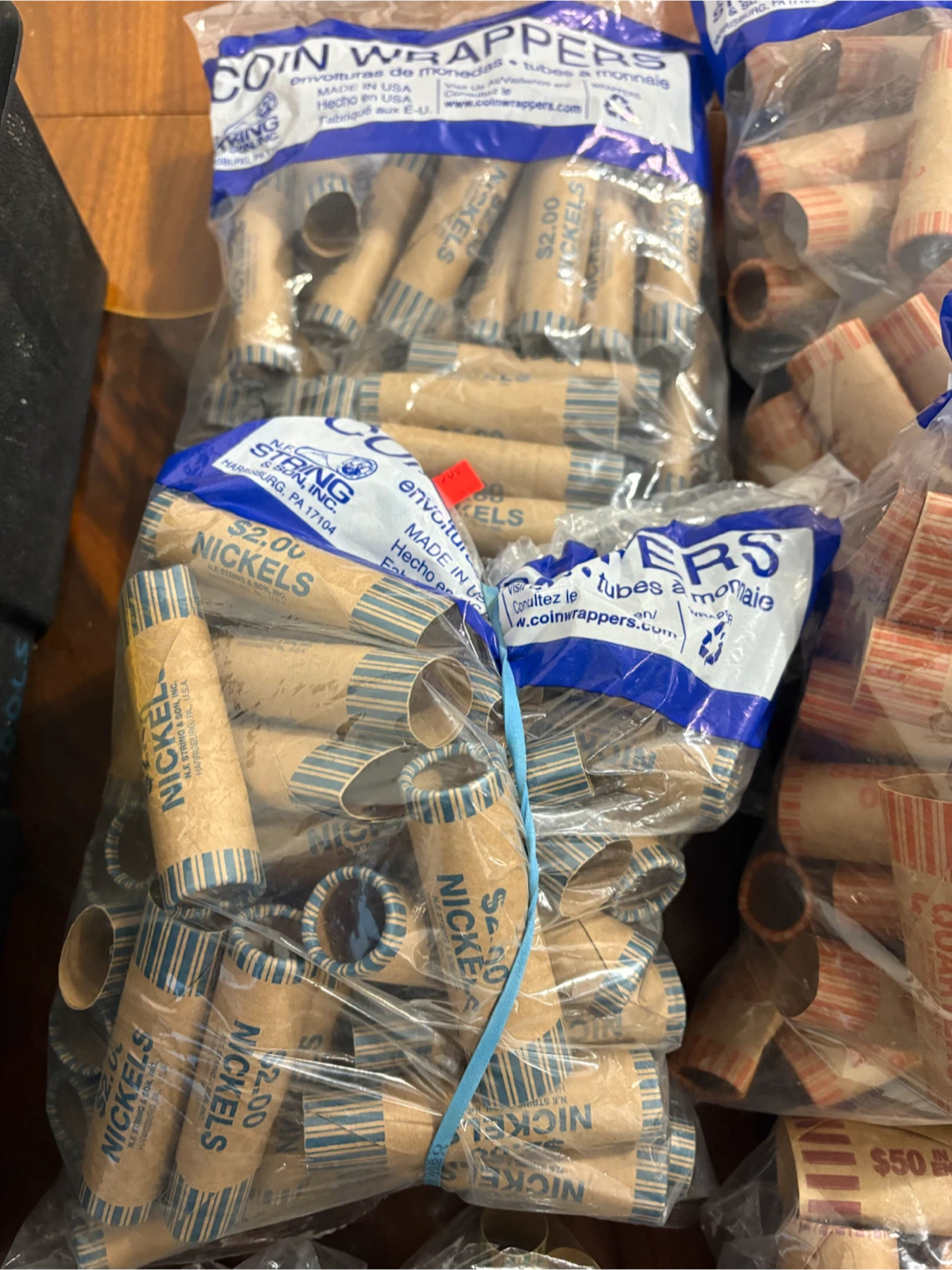 Bulk Coin Wrappers - $1, $2, 25c,10c,5c,1c (approx 300 pieces) - photo 2
