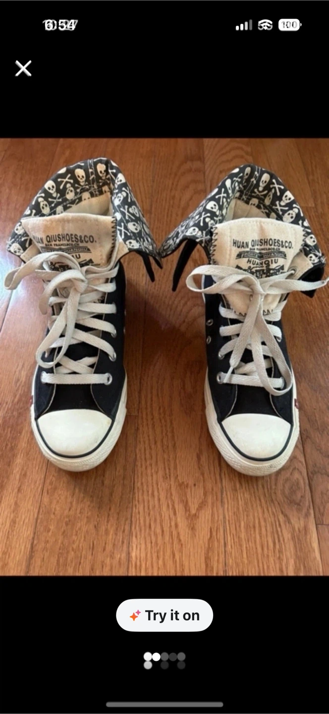 Black HUAN QIU SHOES & CO. High-Top Skater Shoes