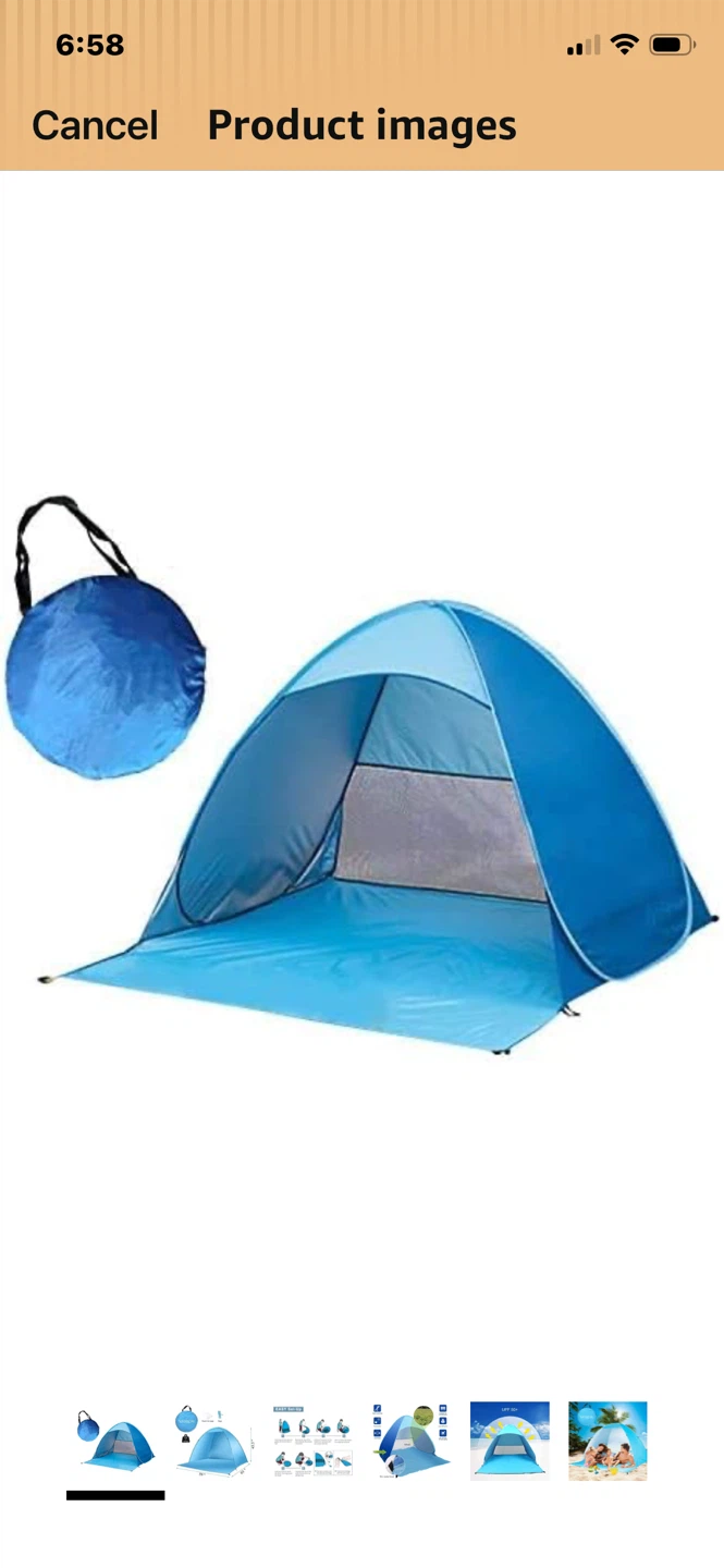 Outsunny Pop-Up Beach Tent - photo 2