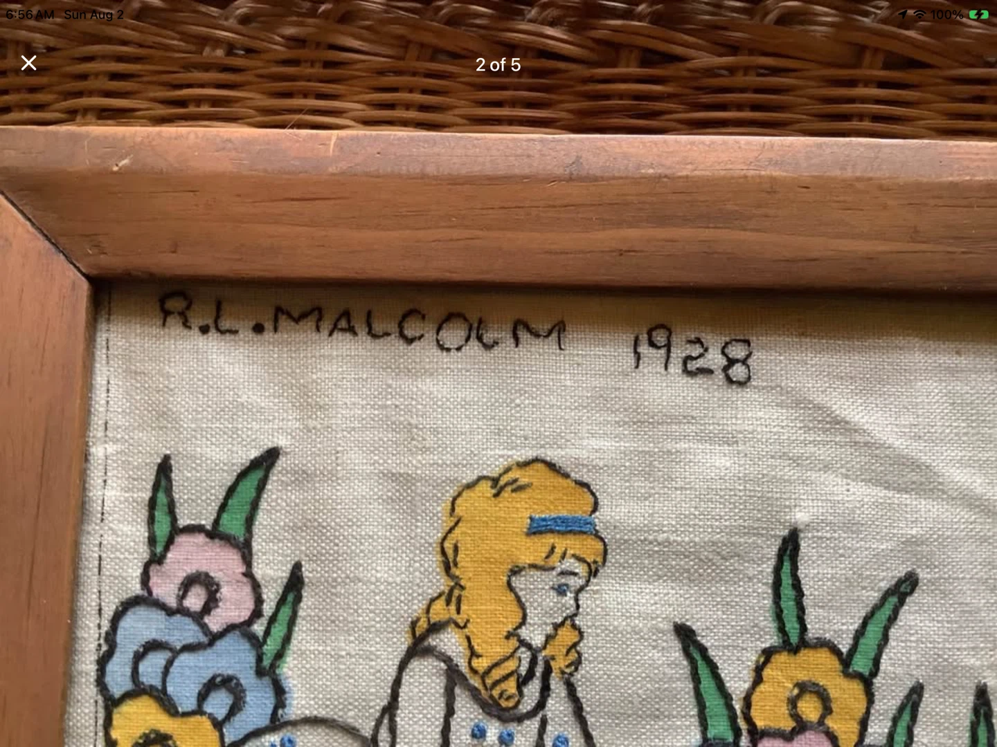 #2 Vintage 1928 Sampler by R. L. Malcolm 🐞 - photo 2