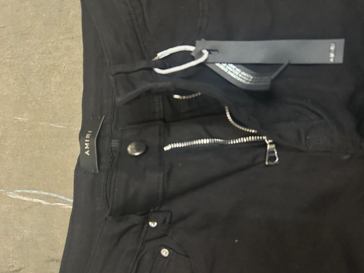 AMIRI Black Distressed Skinny Jeans - photo 5