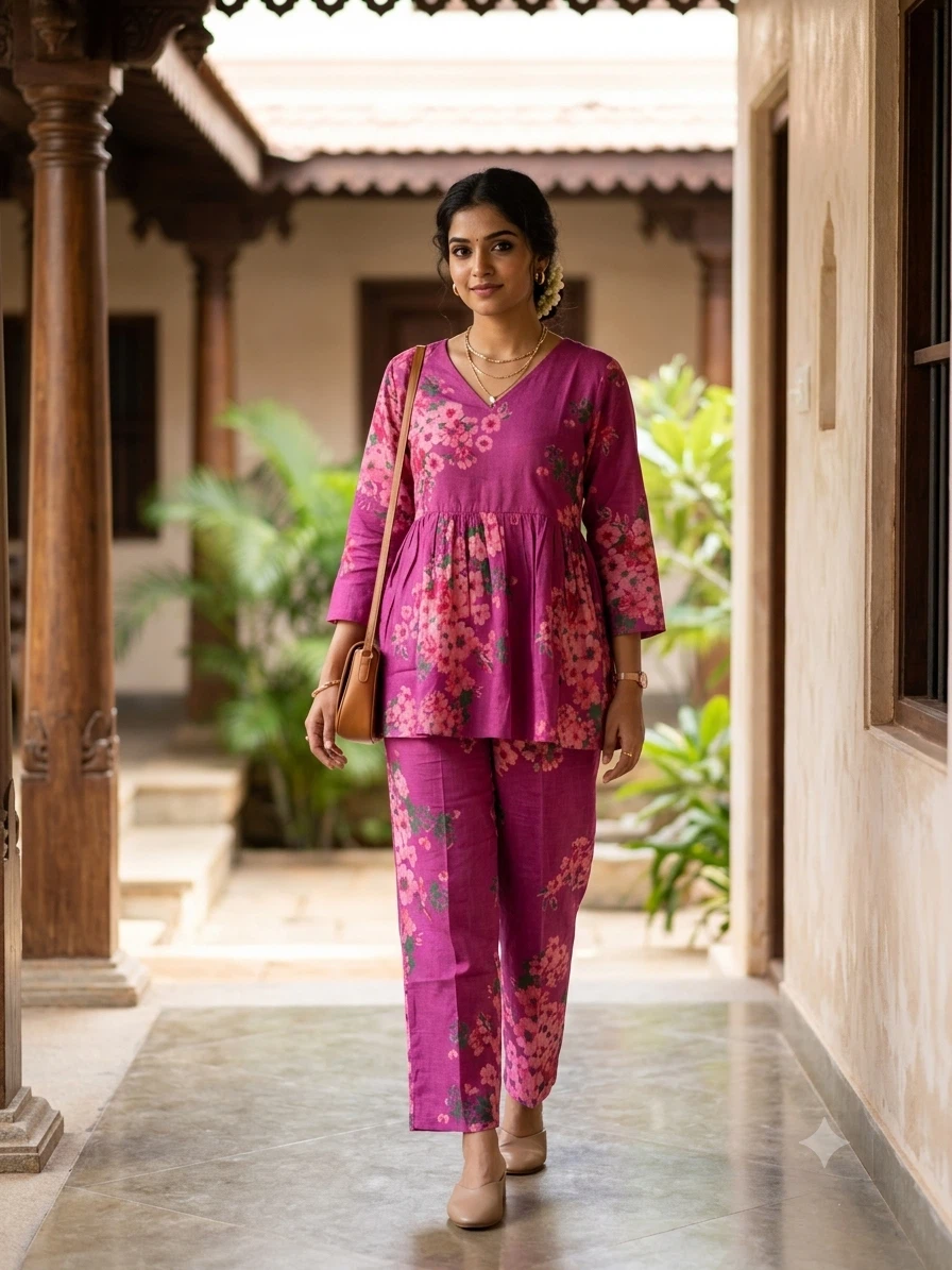 Peplum Top and Palazoo Co-ord set