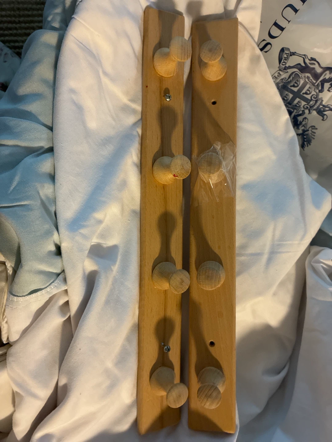 Wooden Coat Rack with 8 Hooks
