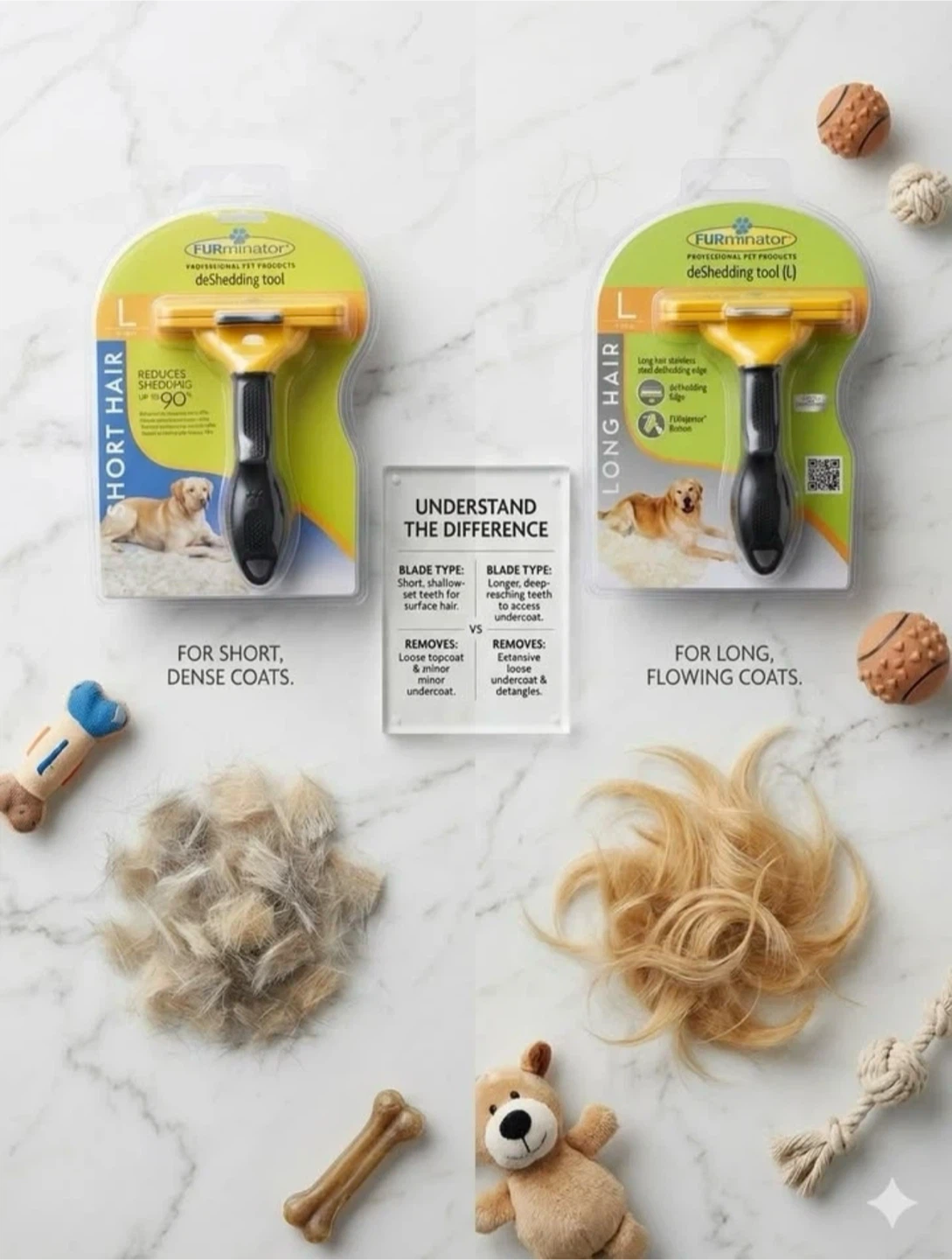 FURminator deShedding Tool - Large for Long Hair