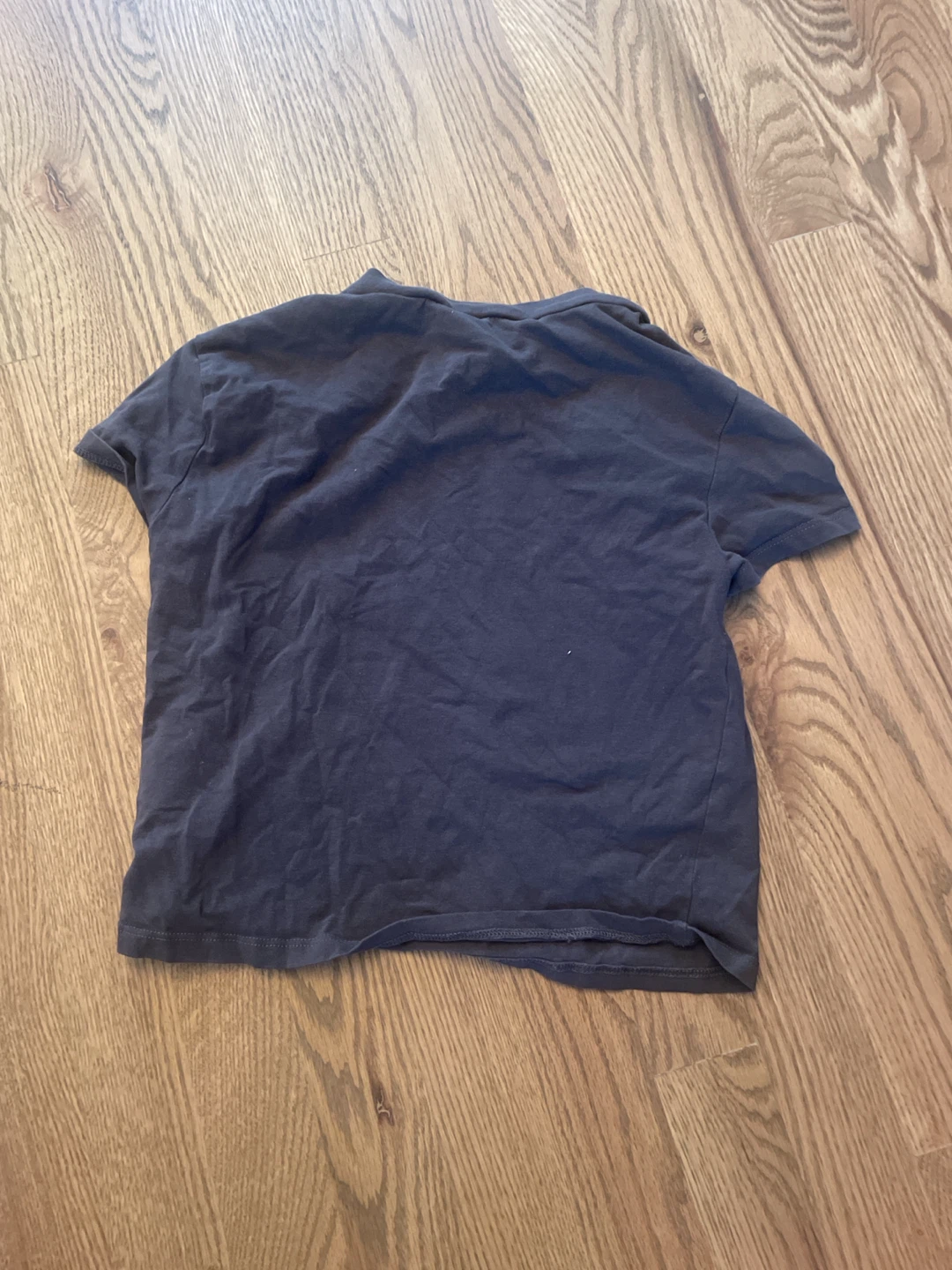 H&M Dark Grey Cropped T-Shirt - photo 2