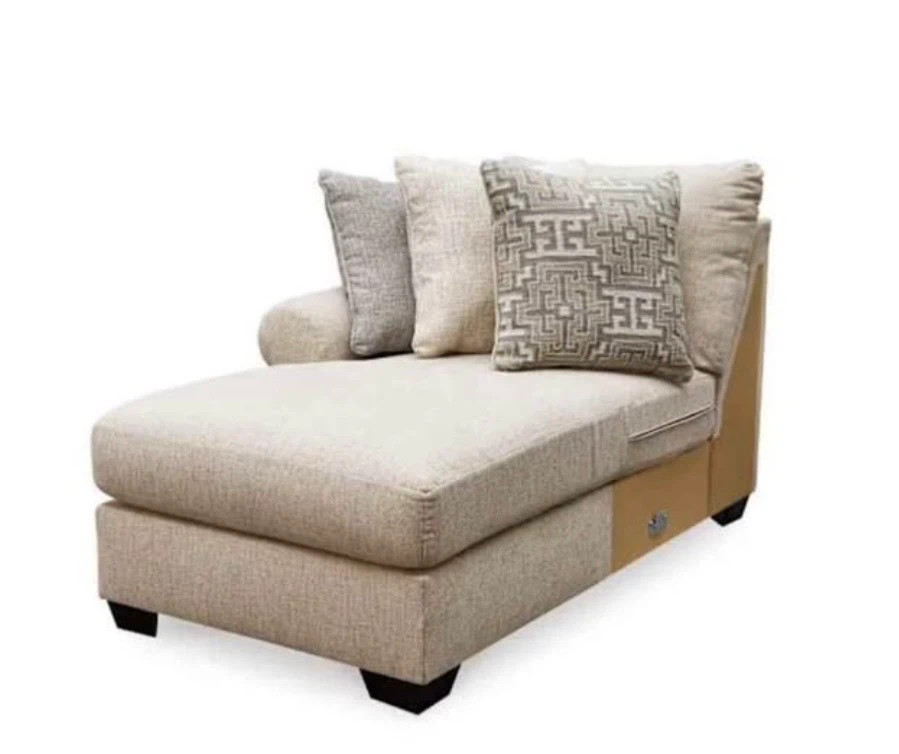 Modern Beige Sectional Sofa with Left-Facing Chais - photo 3