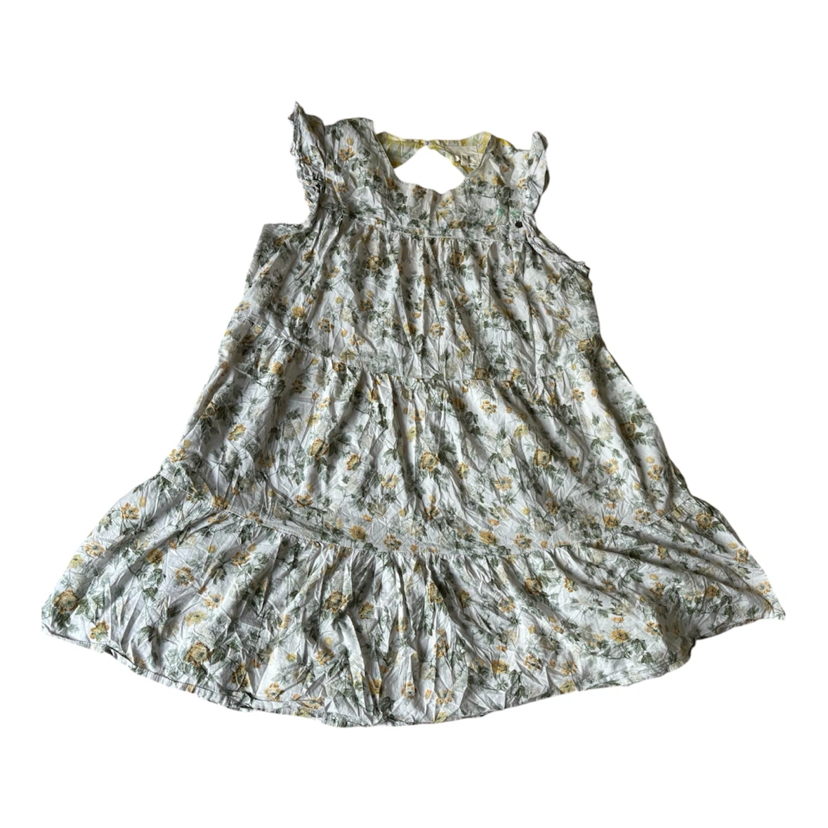Tiered Floral Dress with Back Cutout
