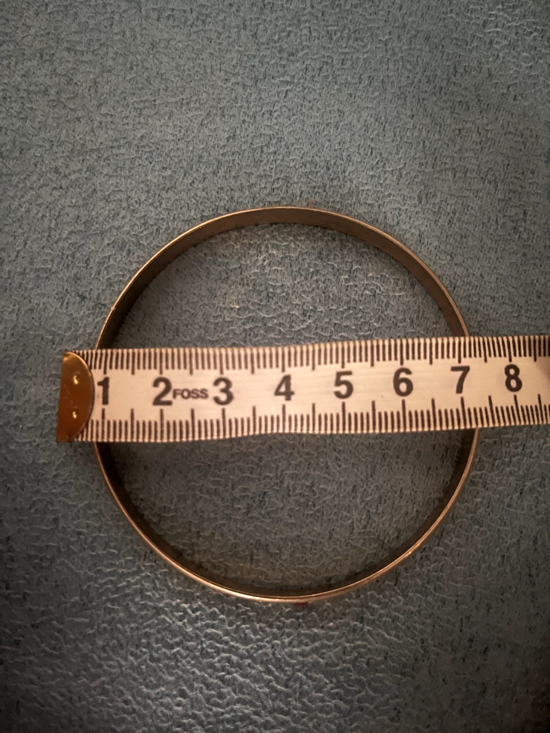 Gold Tone Bangle Bracelet with July Ruby Stone - photo 2