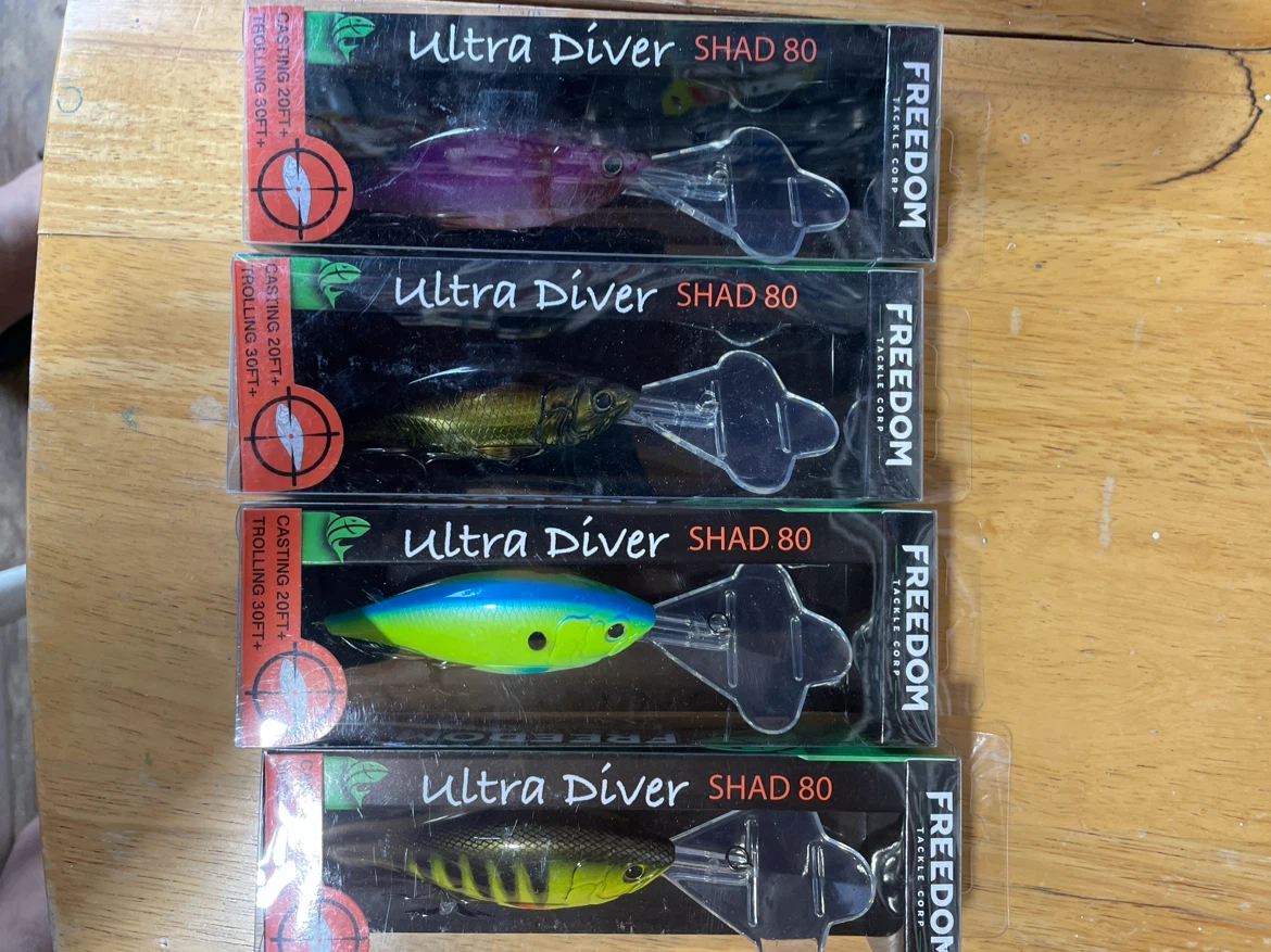Freedom Tackle Corp Ultra Diver SHAD 80 Fishing Lures (Lot of 4) - photo 3