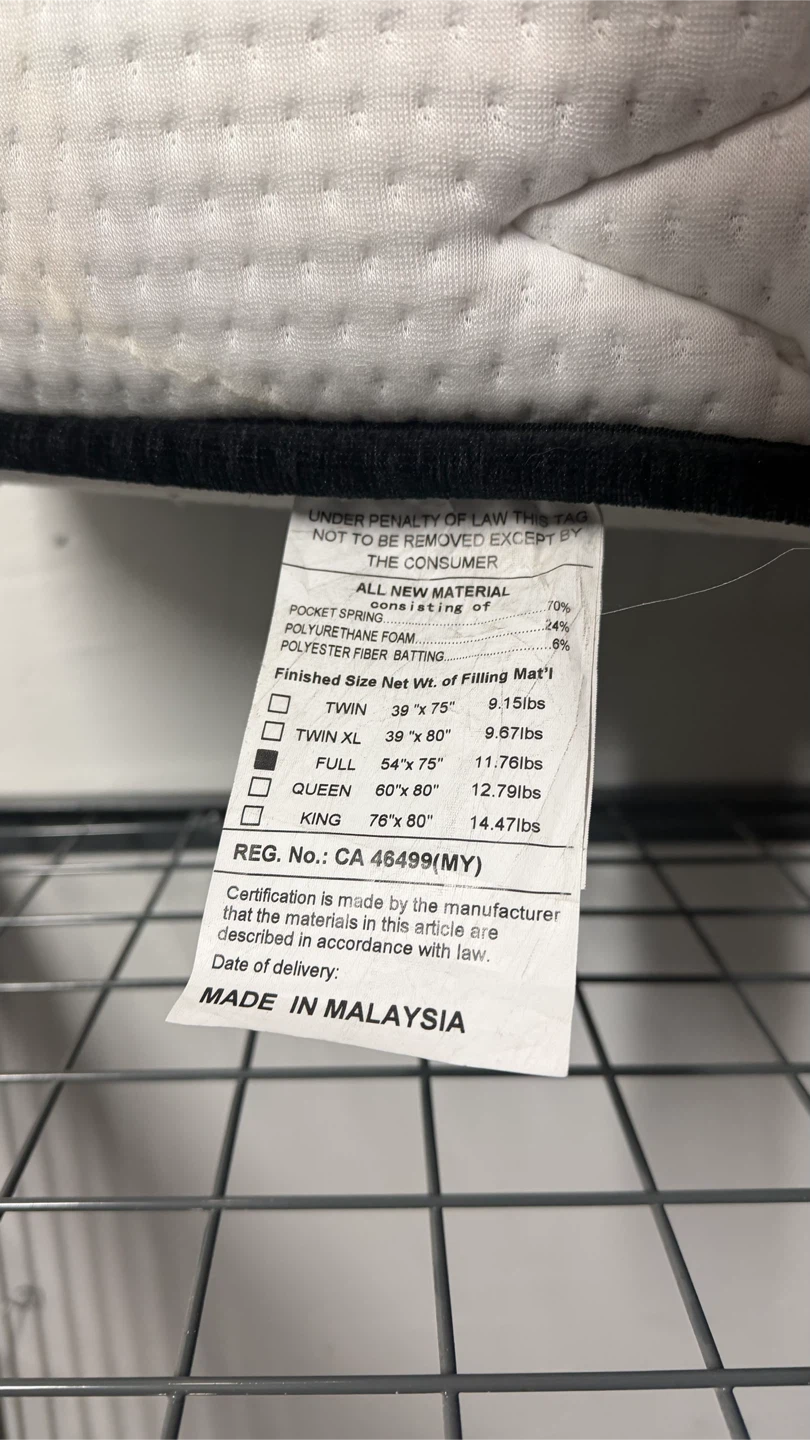 Hybrid Memory Foam Mattress - Full Size - photo 2
