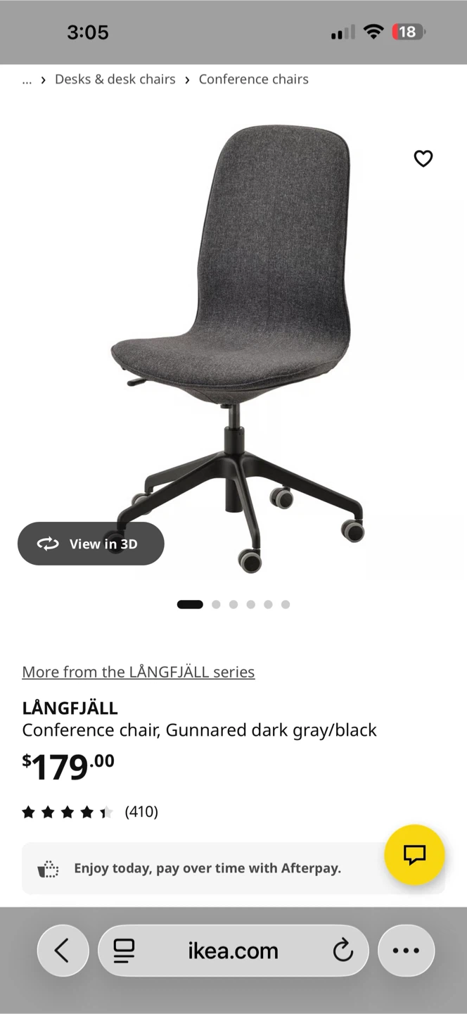 NEW MODERN IKEA OFFICE DESK TASK CHAIR ADJUSTABLE - photo 2