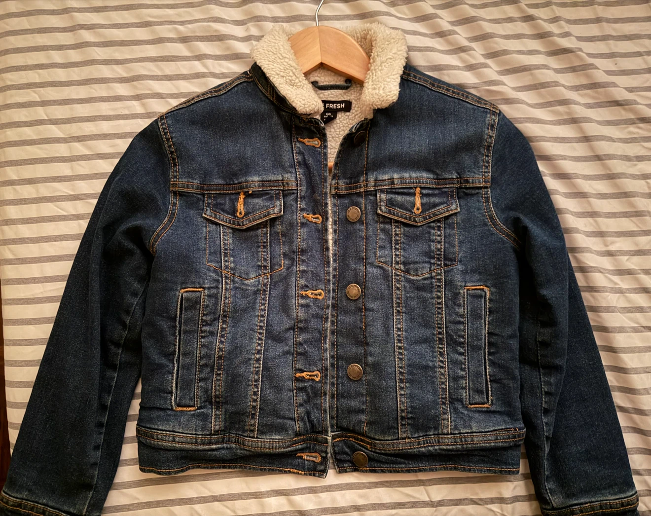 Joe Fresh Sherpa-Lined Denim Jacket