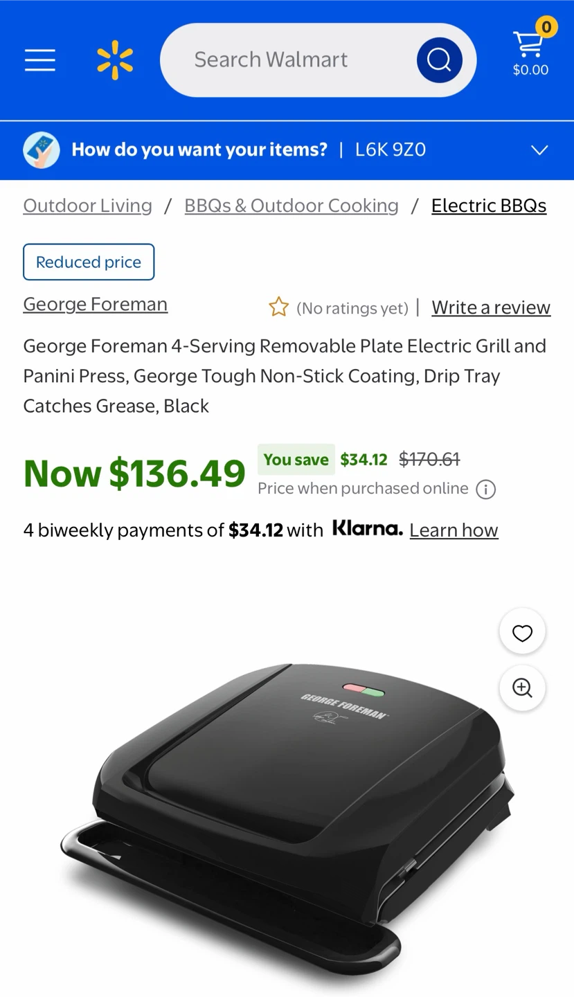 George Foreman 4-Serving Electric Grill and Panini Press - photo 3
