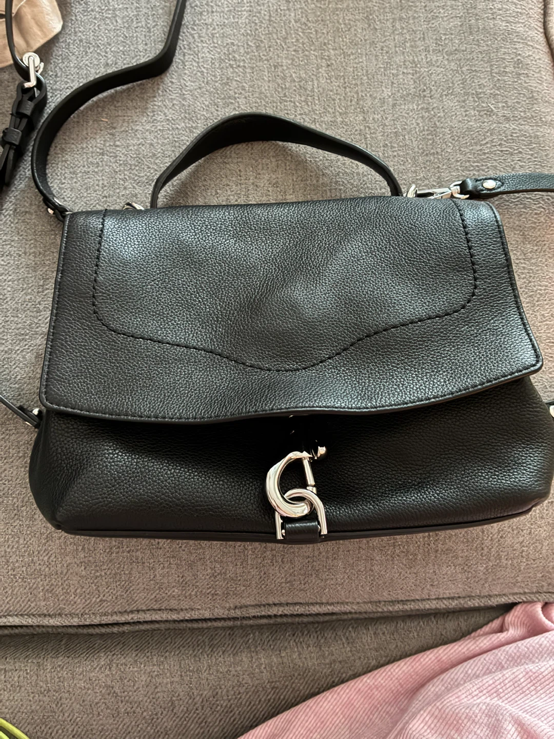 Rebecca Minkoff Black Leather Satchel Handbag