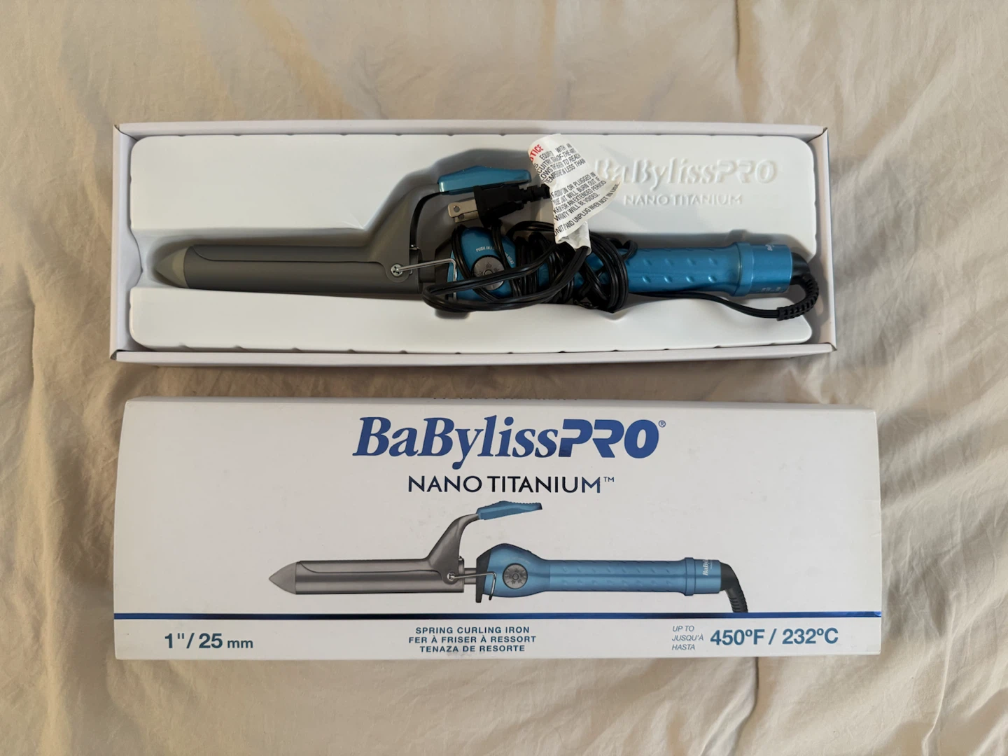 BaBylissPRO Nano Titanium Spring Curling Iron 1" / 25mm