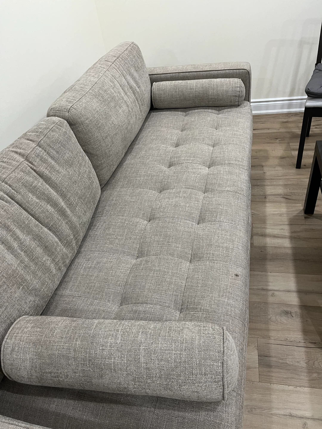 Solid Fabric King Sofa Beige - photo 2