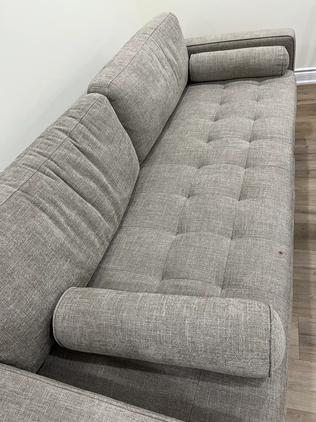 Solid Fabric King Sofa Beige - photo 3