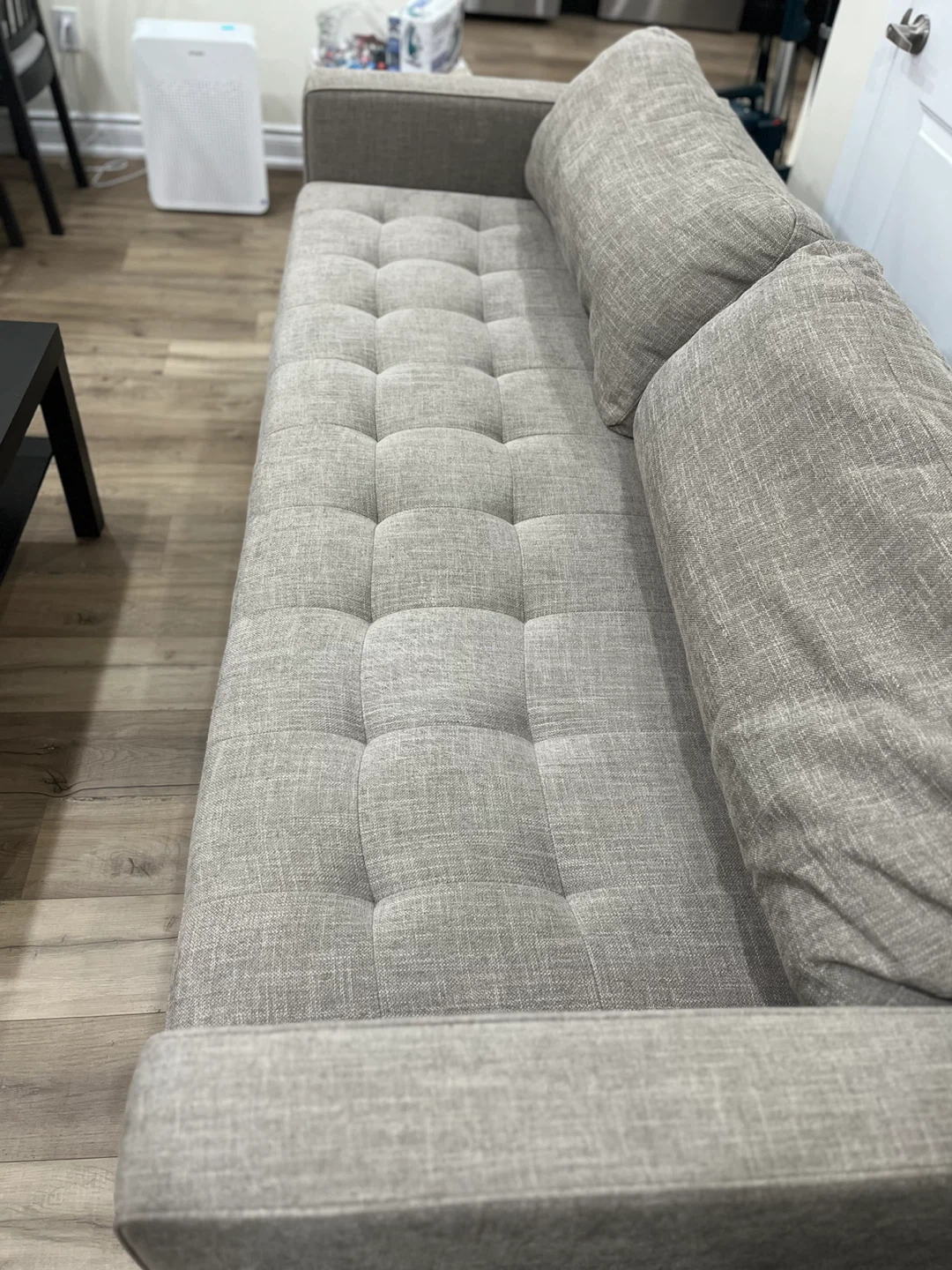 Solid Fabric King Sofa Beige - photo 4