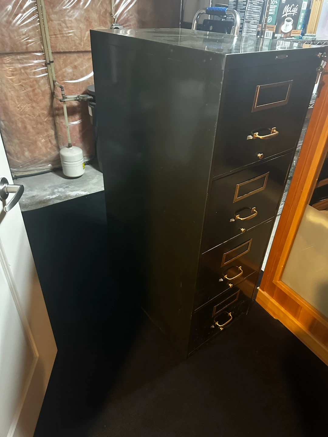 Vintage 4-Drawer Metal Filing Cabinet - photo 2