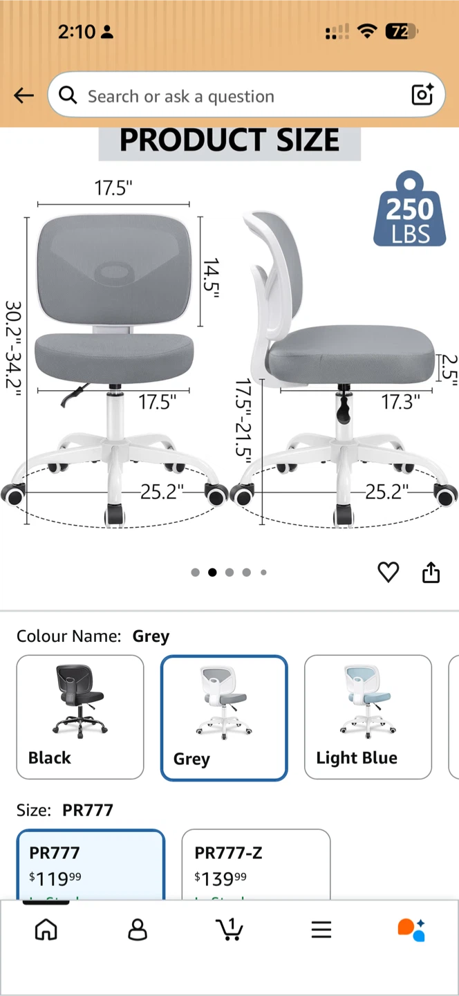 Grey Adjustable Office Chair