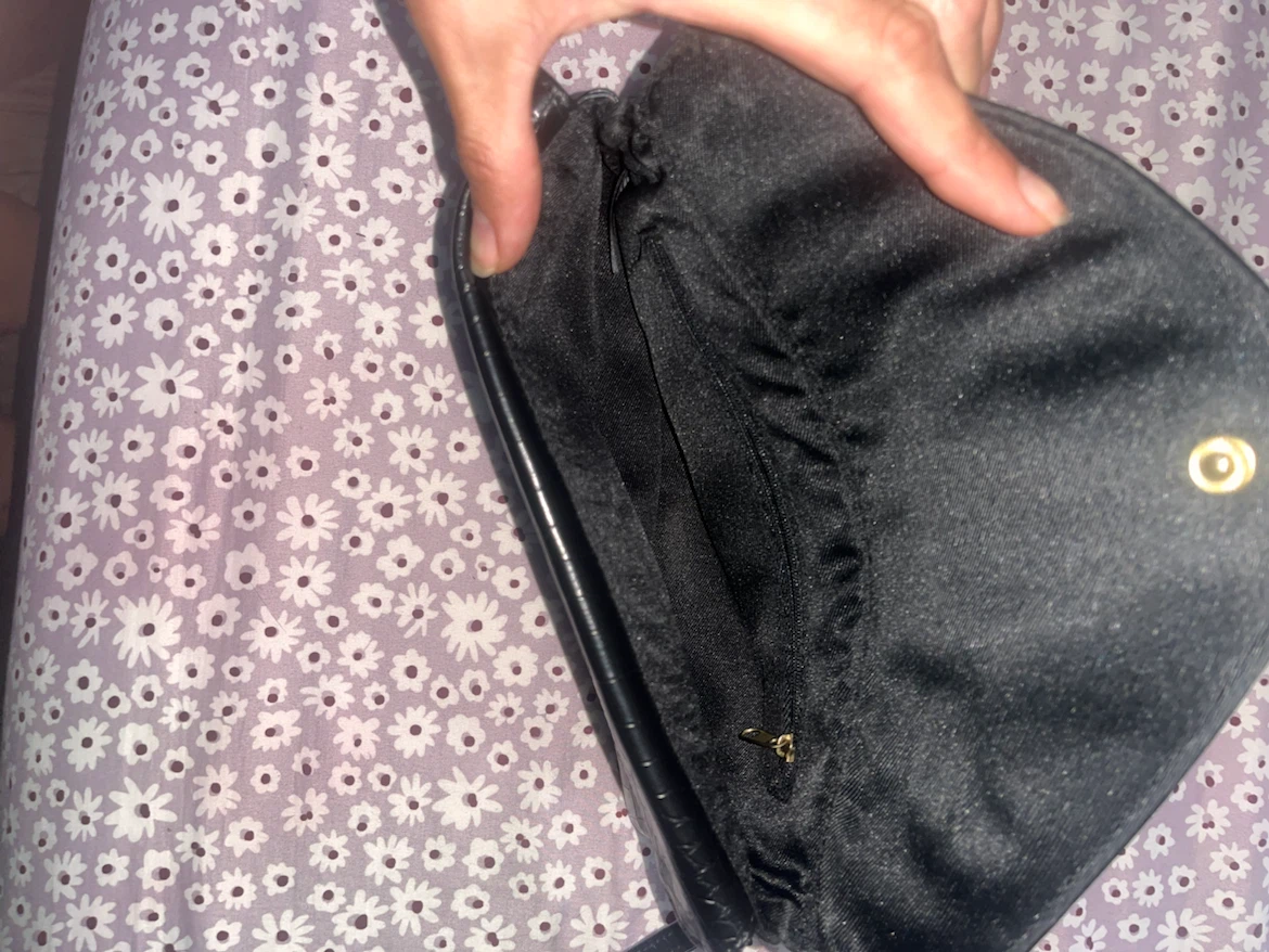 Black Croc Embossed Clutch Wristlet - photo 4