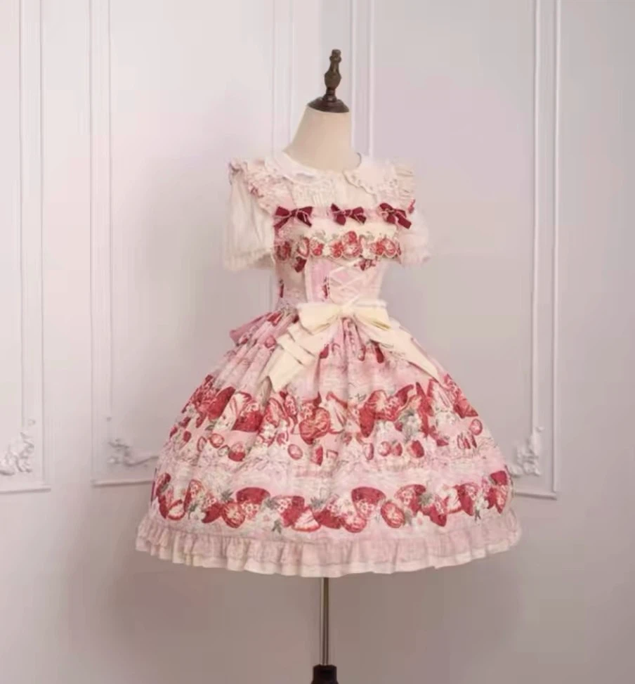 Pink Strawberry Lolita Dress (dress only)
