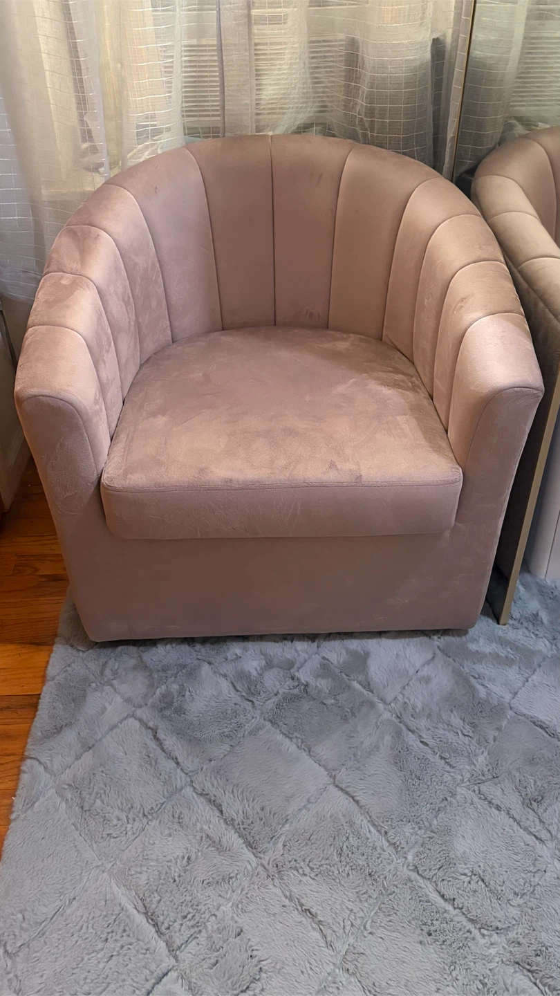 Pink Velvet Armchair