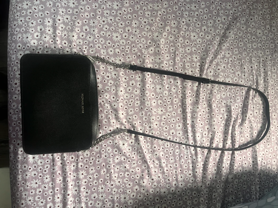 Michael Kors Black Leather Crossbody Bag