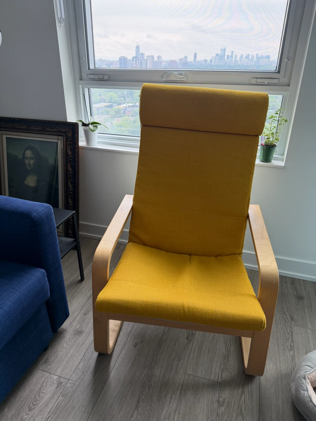 IKEA Poäng Chair - Yellow Fabric