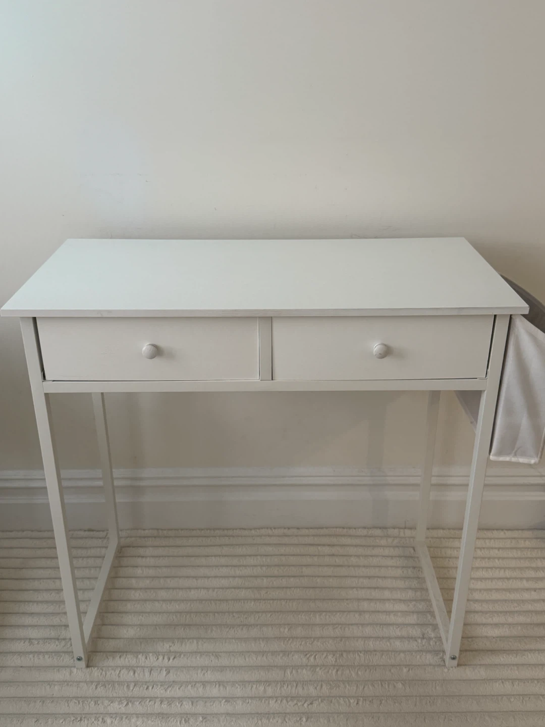 White Writing Desk with free portable Chair