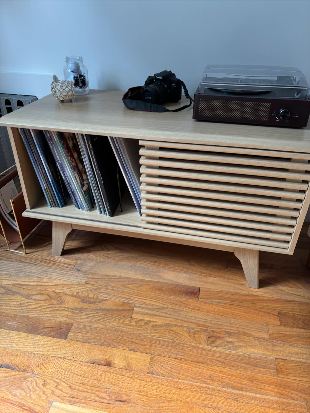 Mid-Century Style Record Player Stand