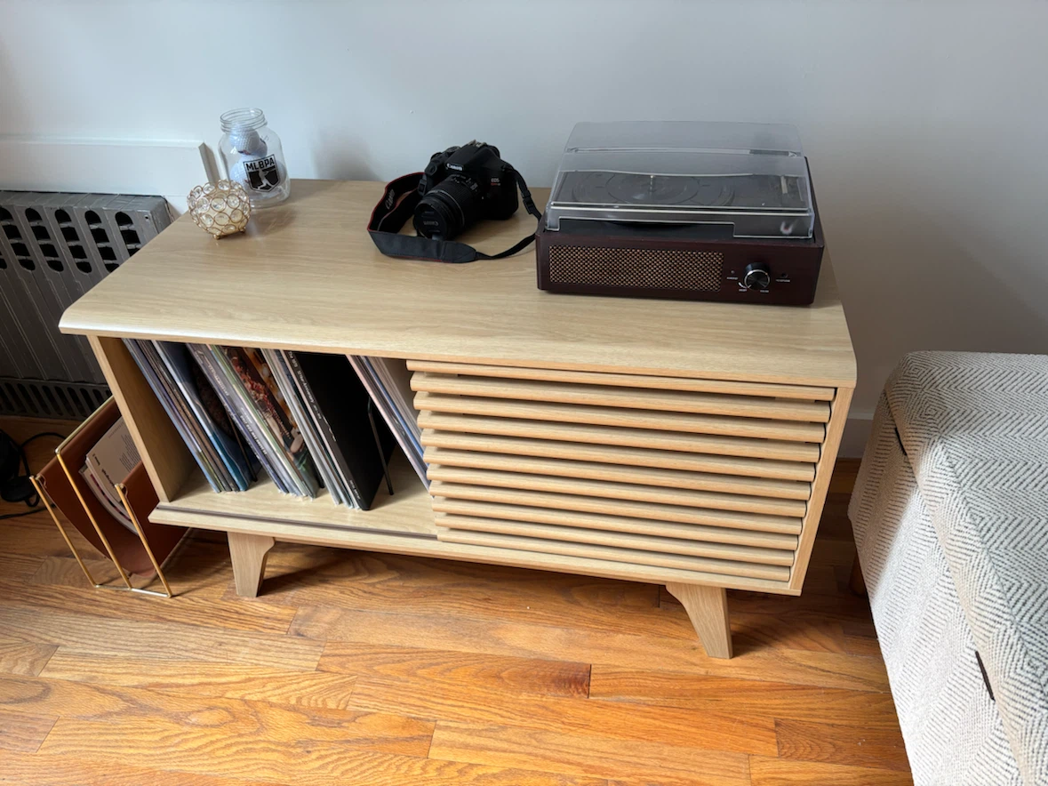 Mid-Century Style Record Player Stand - photo 2