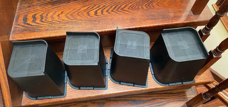 4 Pack Heavy Duty 8 Inch Black Furniture Risers