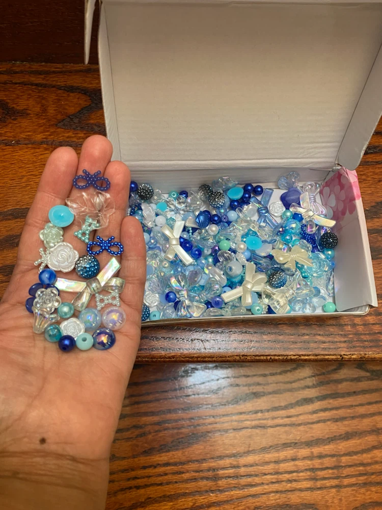Assorted Blue and White Craft Beads - photo 2