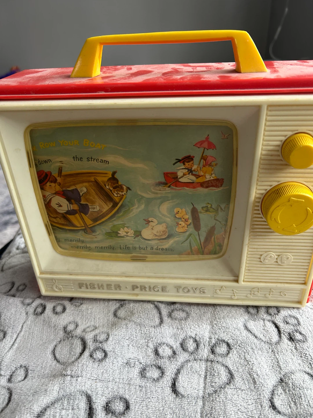 Vintage Fisher-Price Two Tune Music Box TV