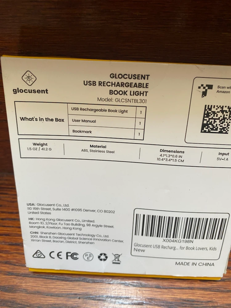 Glocuseent USB Rechargeable Book Light - photo 3