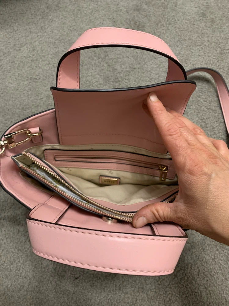 Guess Pink Woven Mini Bucket Bag - photo 4