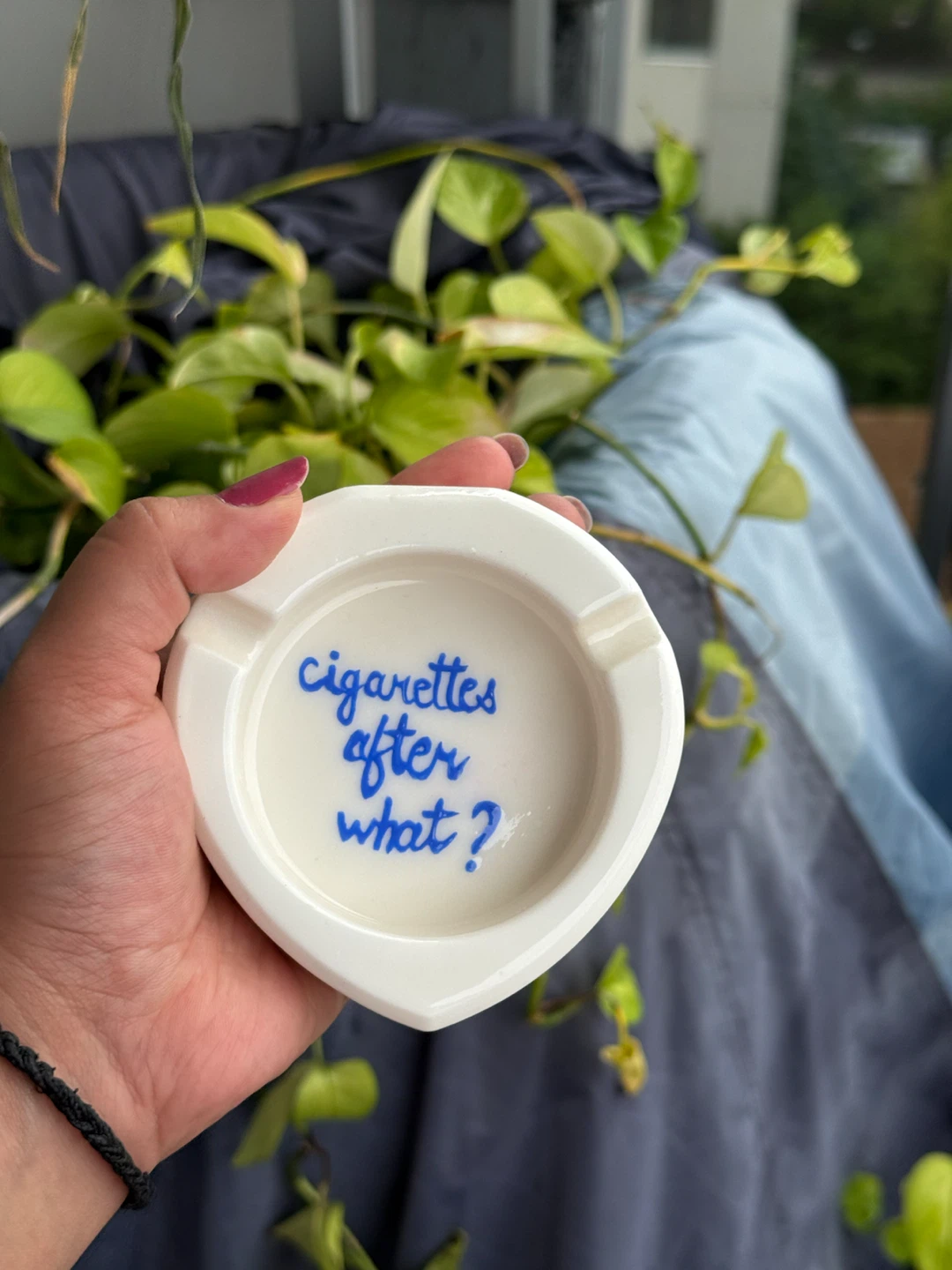 Collectable’s Ashtray with "cigarettes after what?" text - photo 2