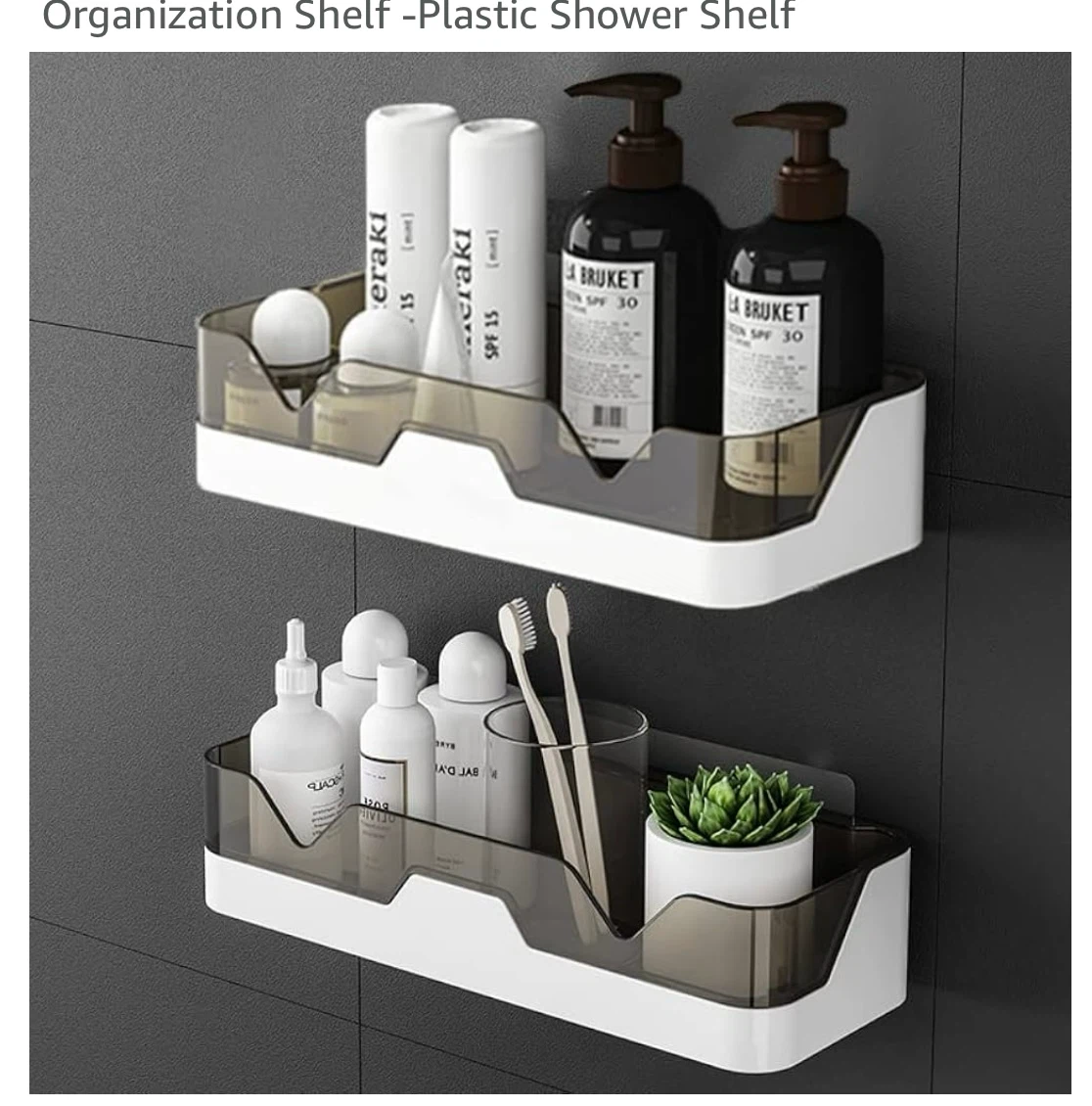 Organization Shelf - Plastic Shower Shelf