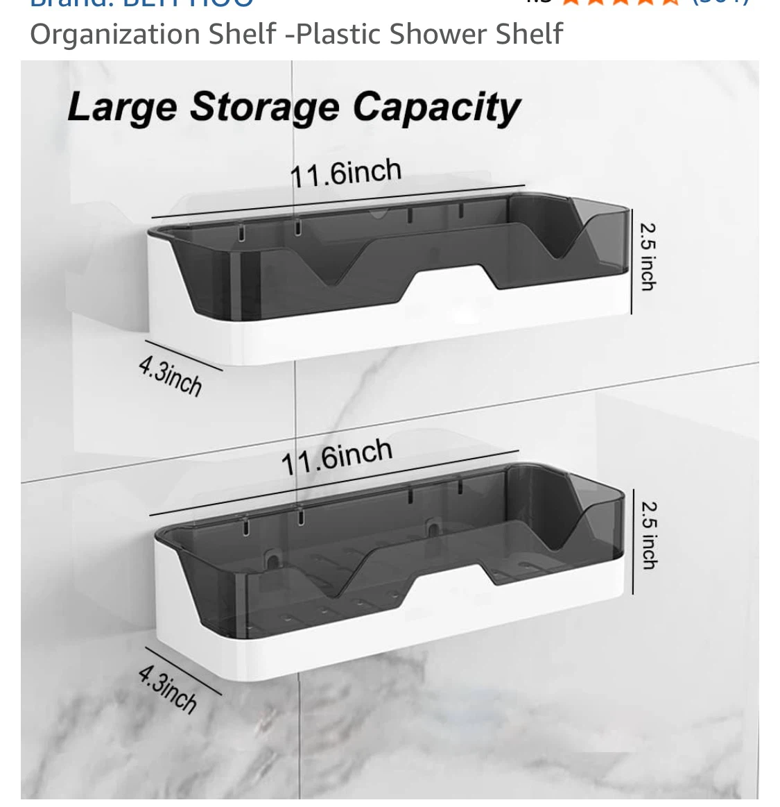 Organization Shelf - Plastic Shower Shelf - photo 5