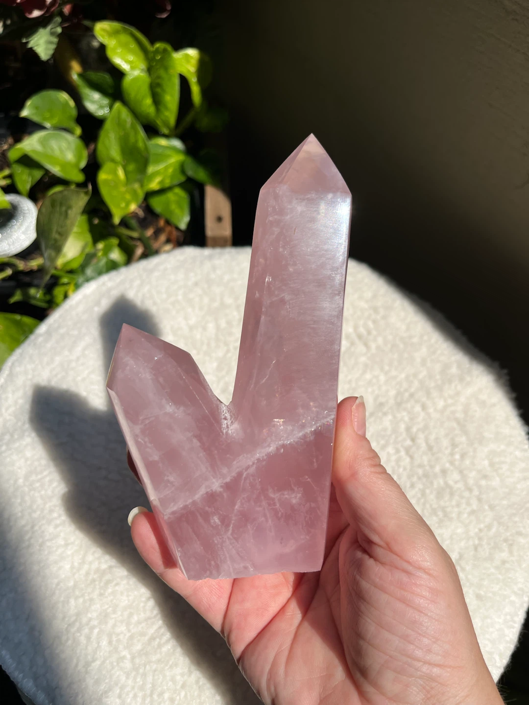 Rose Quartz Double Point, Stunning Statement Piece - photo 4