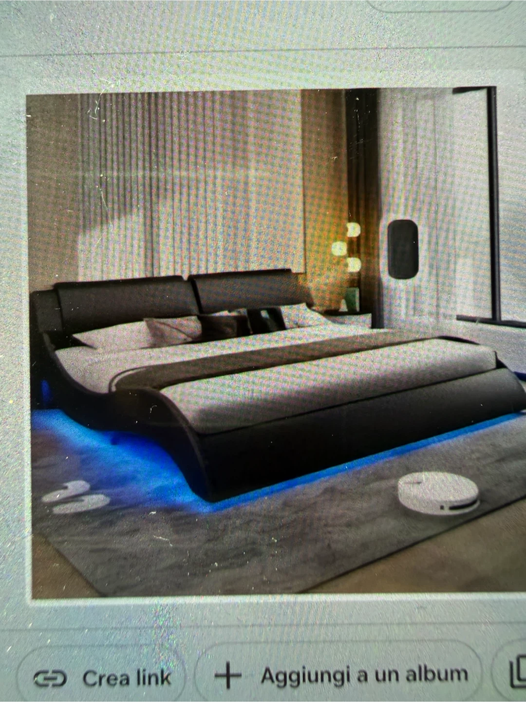 Modern Platform Bed Frame with LED Lights
