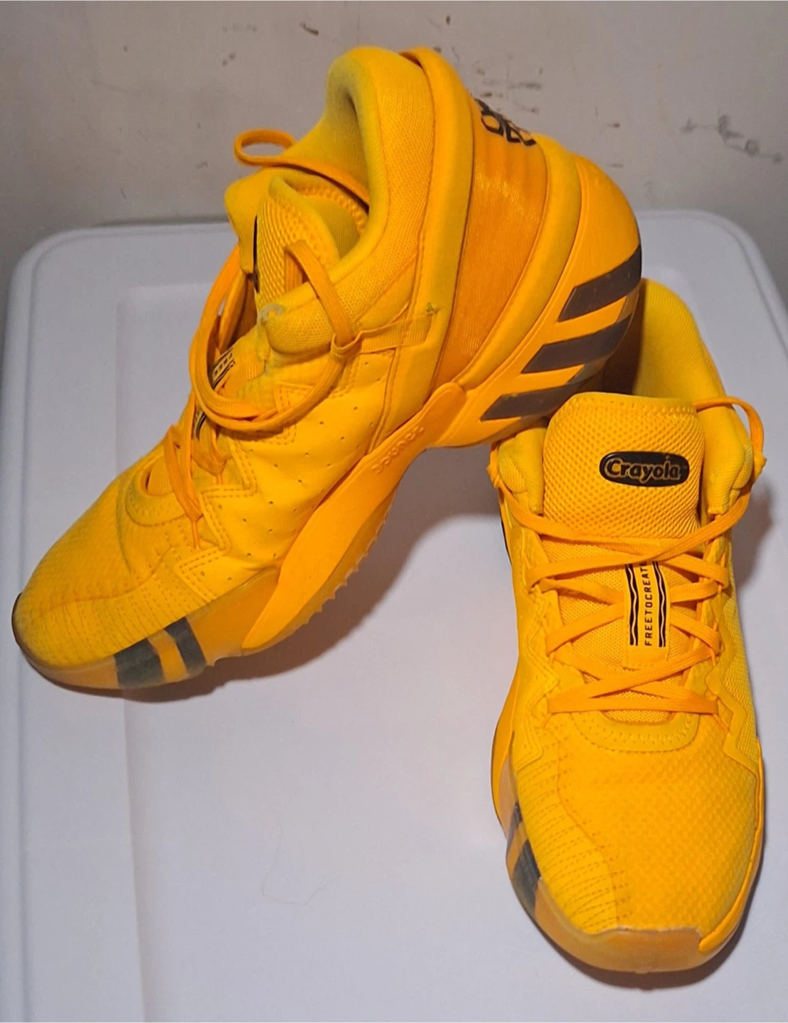 Adidas DON Issue #2 Crayola Yellow Basketball Shoes - photo 3