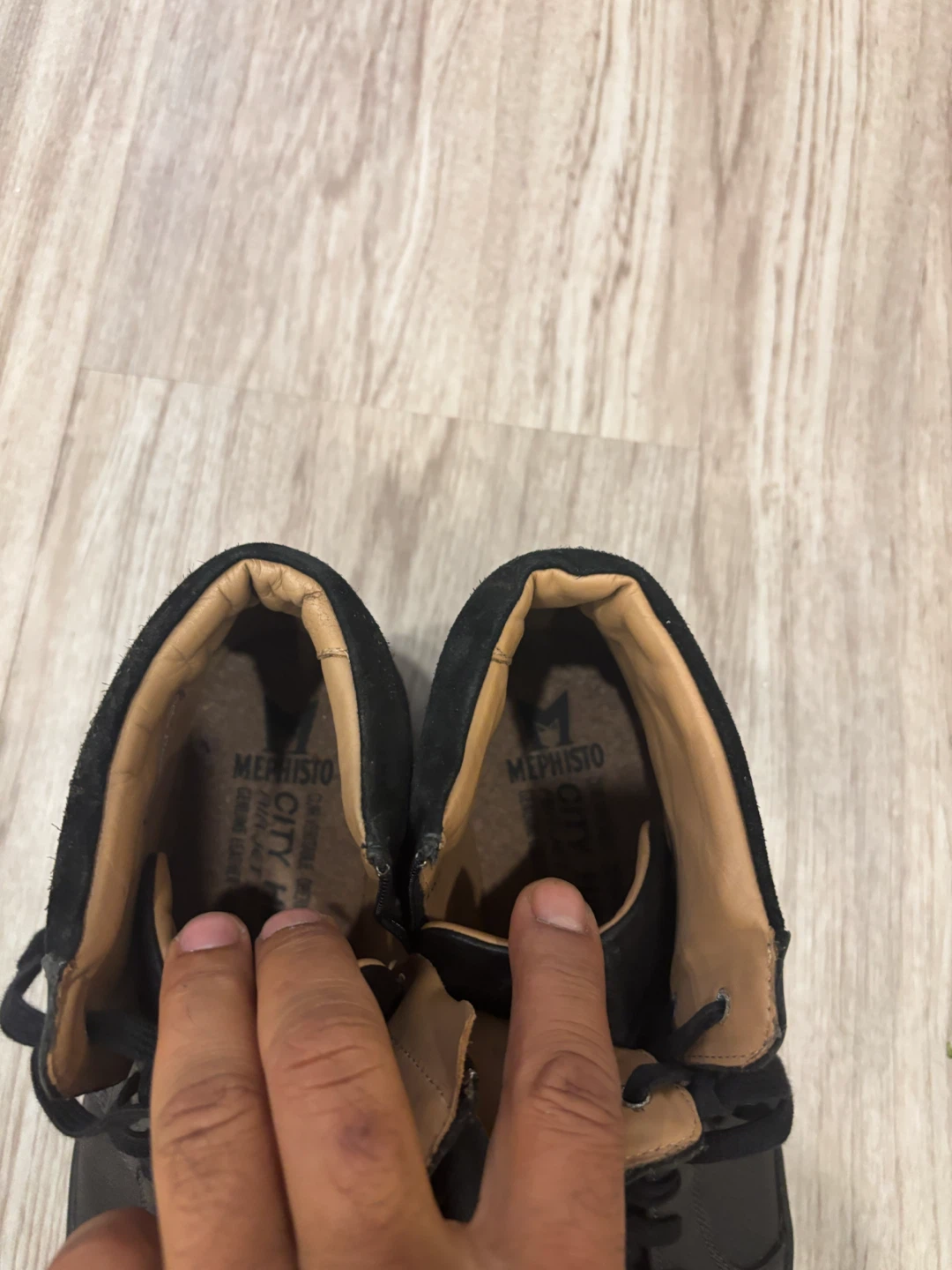 Mephisto Black Leather City Hiker Sneakers - photo 3