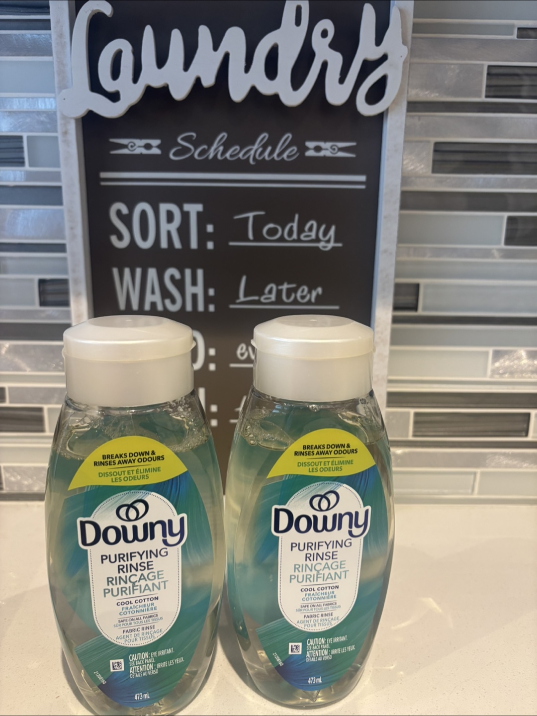 Downy Purifying Rinse Fabric Rinse - Cool Cotton (2 x 473ml)