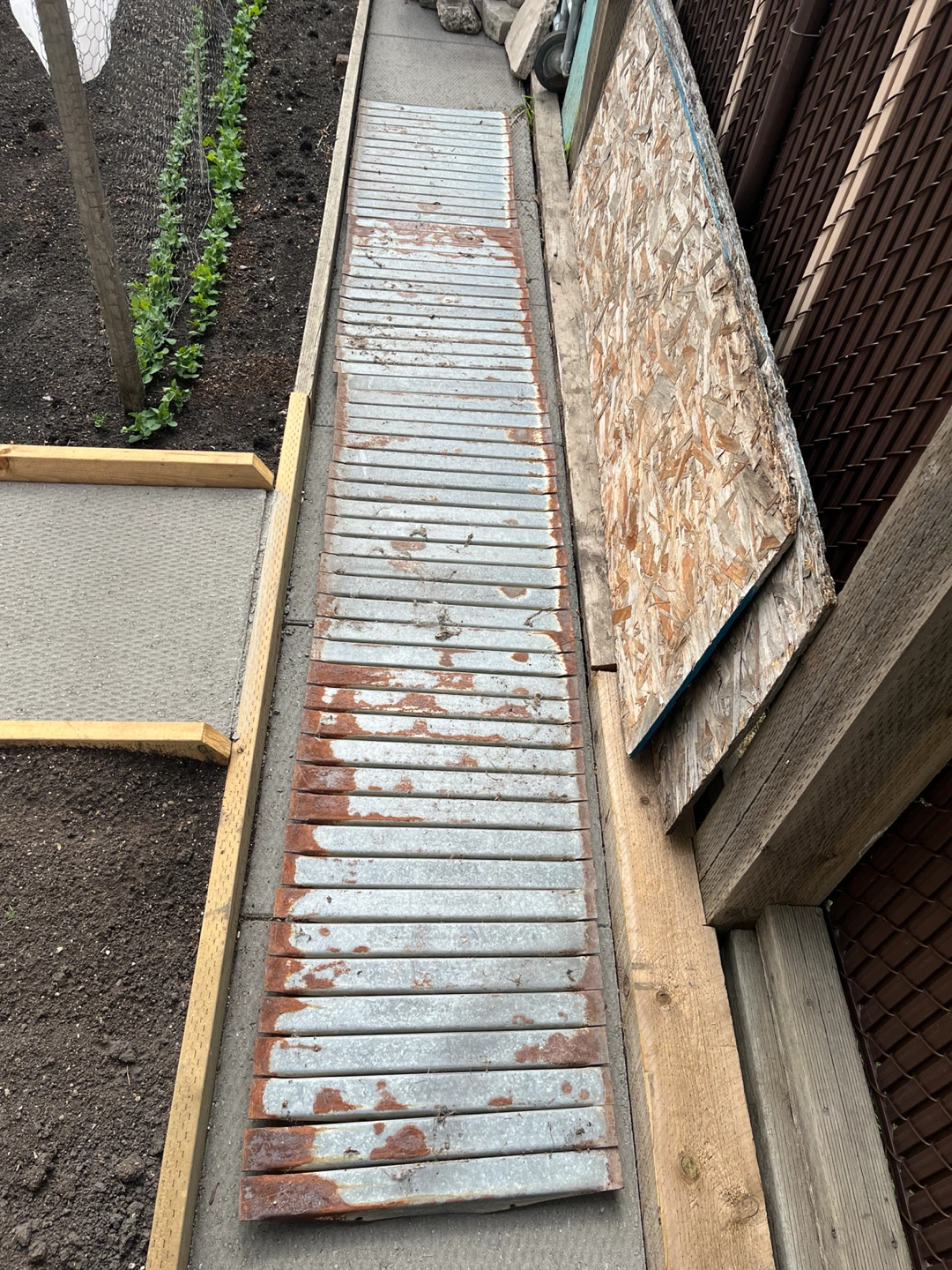 Used Galvanized Metal Ramp Sections