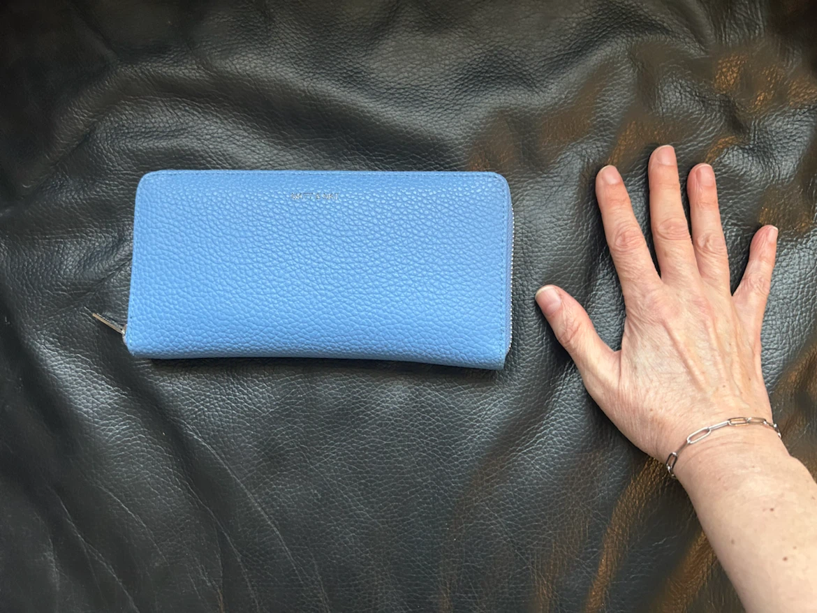 Blue Matt & Nat Leather Zip Around Wallet