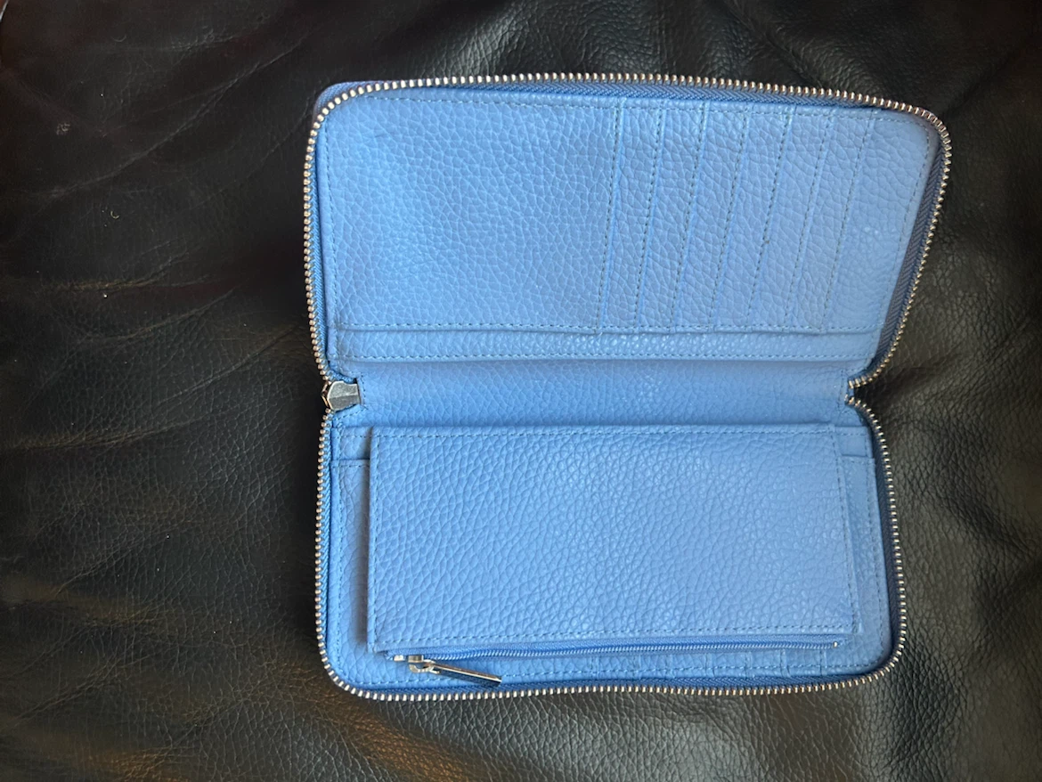 Blue Matt & Nat Leather Zip Around Wallet - photo 2